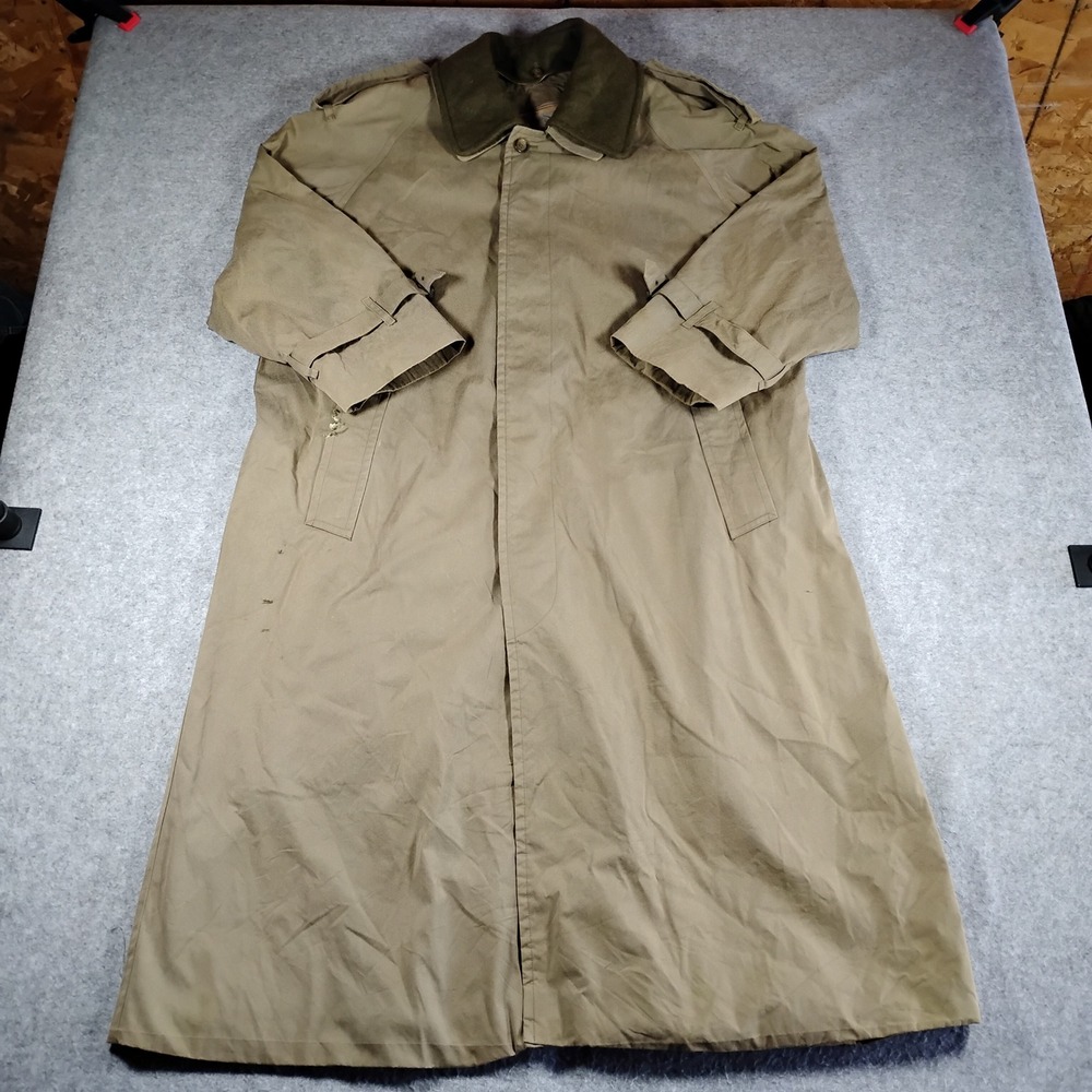 Burberrys Trench‎ Coat Mens Size 42 Regular Khaki Tan Vintage Nova Check